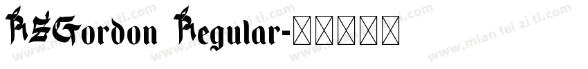 RSGordon Regular字体转换